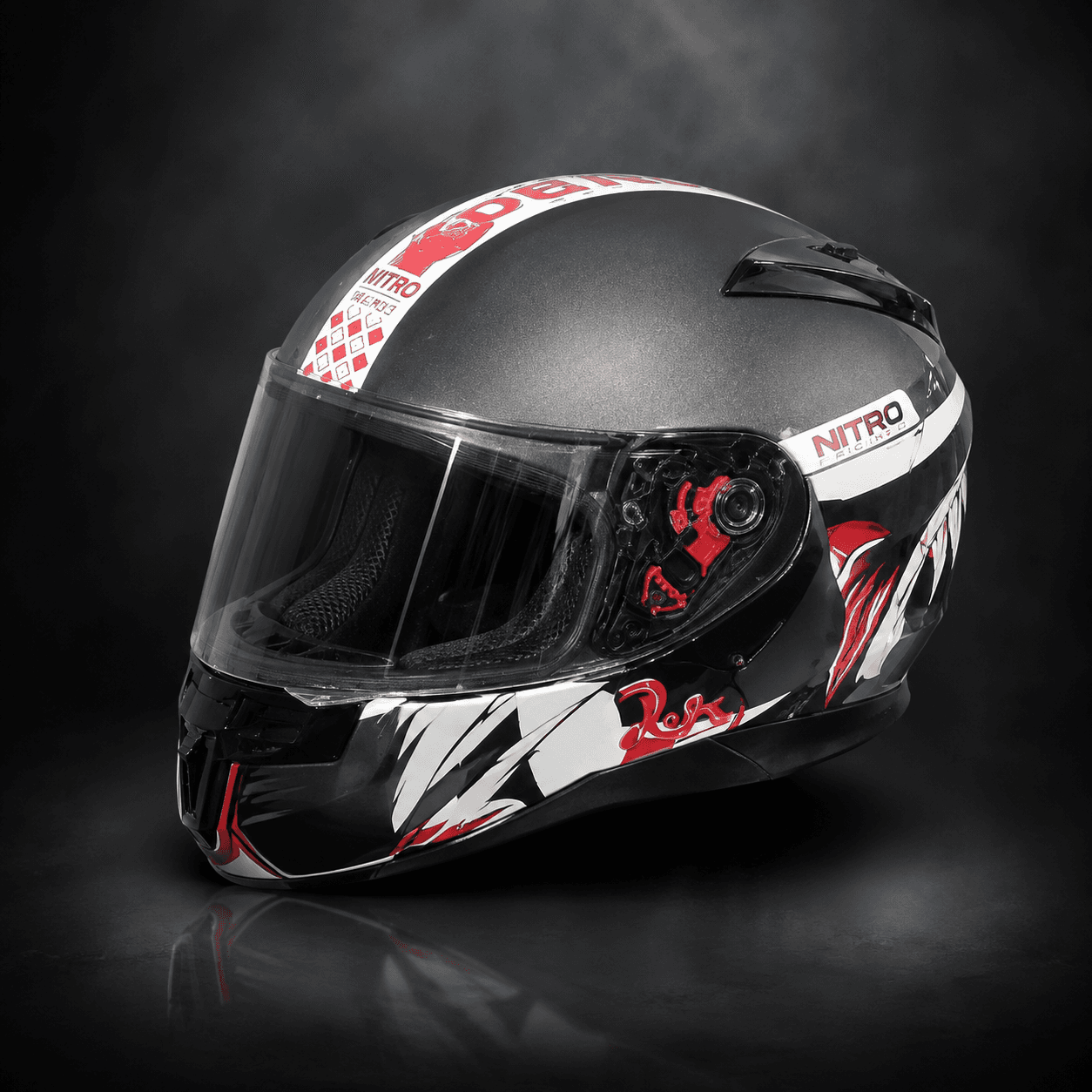 Nitro - Red Full Face motorcycle helmet