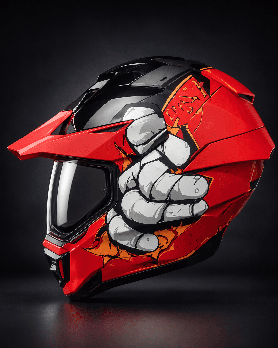 Red Titan - Adventure Helmet motorcycle helmet