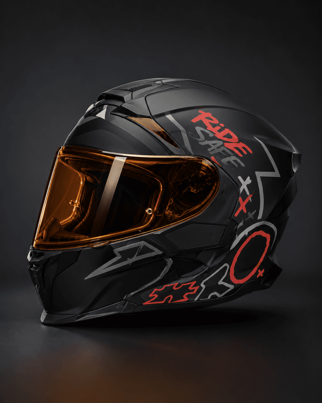 Ride Safe - Amber Full Face motorcycle helmet