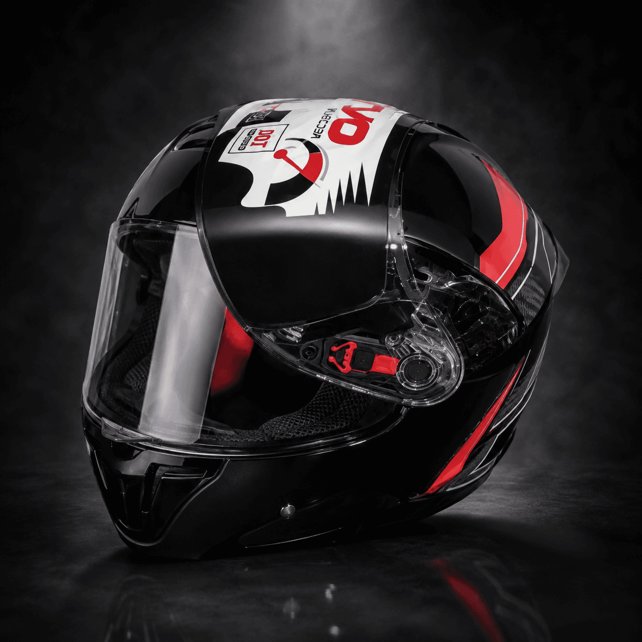 Vector 001 - Red Modular motorcycle helmet