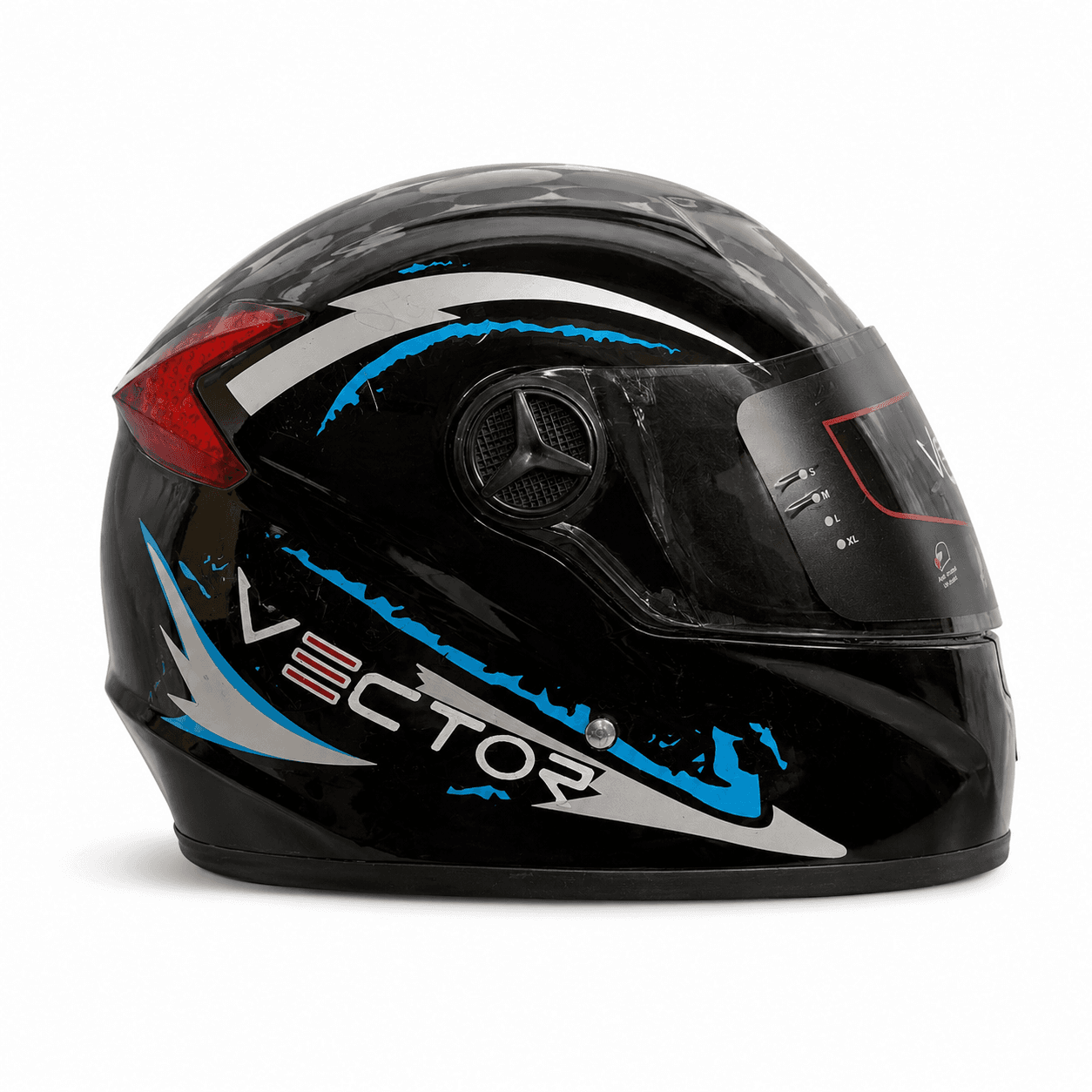 Vector Full Face - Blue Silver motorcycle helmet