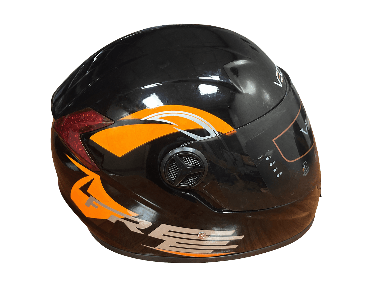 Vector Open Face - Orange motorcycle helmet