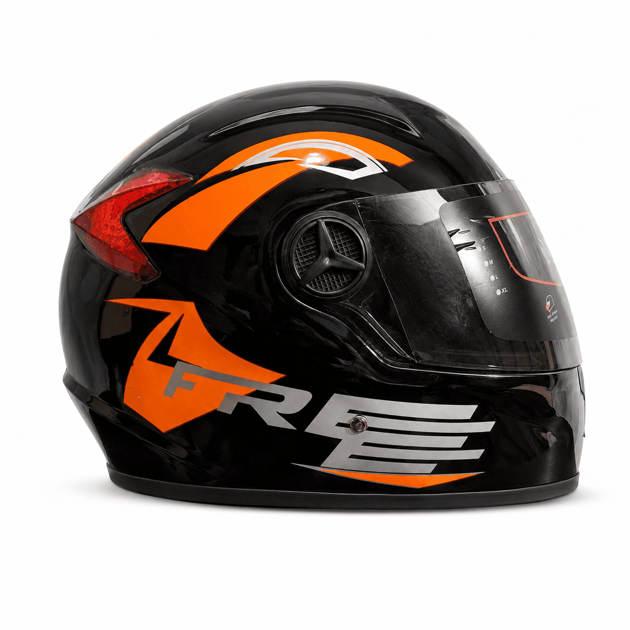 Vector Full Face - Orange Silver motorcycle helmet